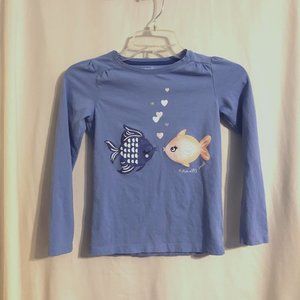 Gymboree Long Sleeve Shirt Light Blue Girls Size M